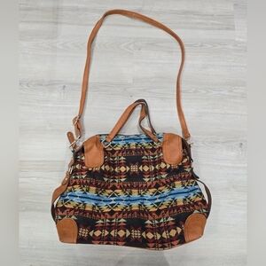 Street Level Aztec Design Shoulder Or Crossbody Bag Western Boho